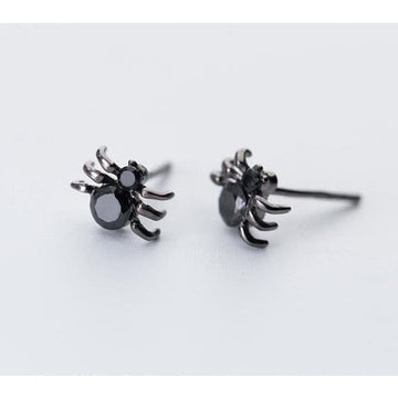 King He Fine Fashion Jewelry-Earrings Black Spider Earrings!  Sparkly Black Spiders, great for Halloween or any time of year!